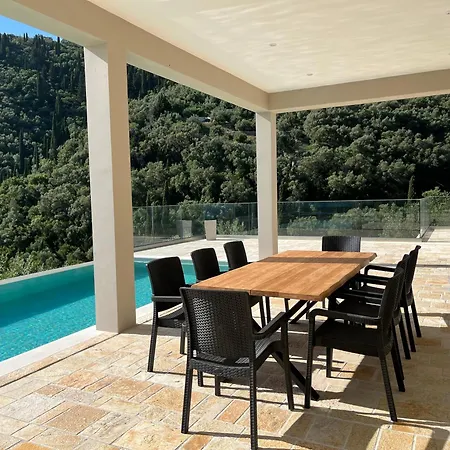 Spileo - Sea & Mountain View, Nisaki Corfu Villa *