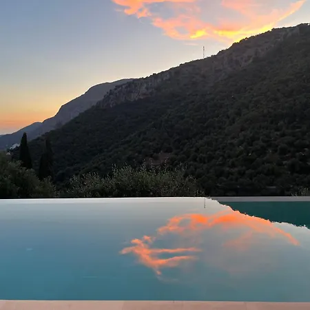 Spileo - Sea & Mountain View, Nisaki Corfu Villa